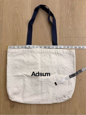Adsum White Canvas Tote Bag